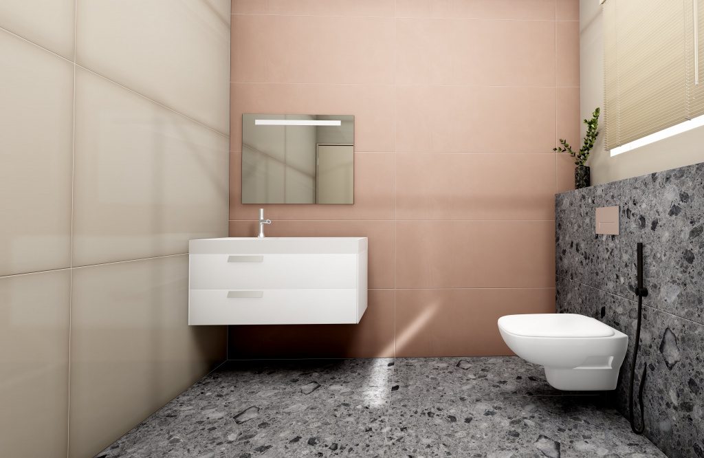 Проект№2. Элегантная ванная комната с цветовыми акцентами. 